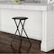 Hastings Home 24-Inch Round Folding Stool - Padded Seat and 300lb Weight Capacity, Black 328720QJF - alternate 1